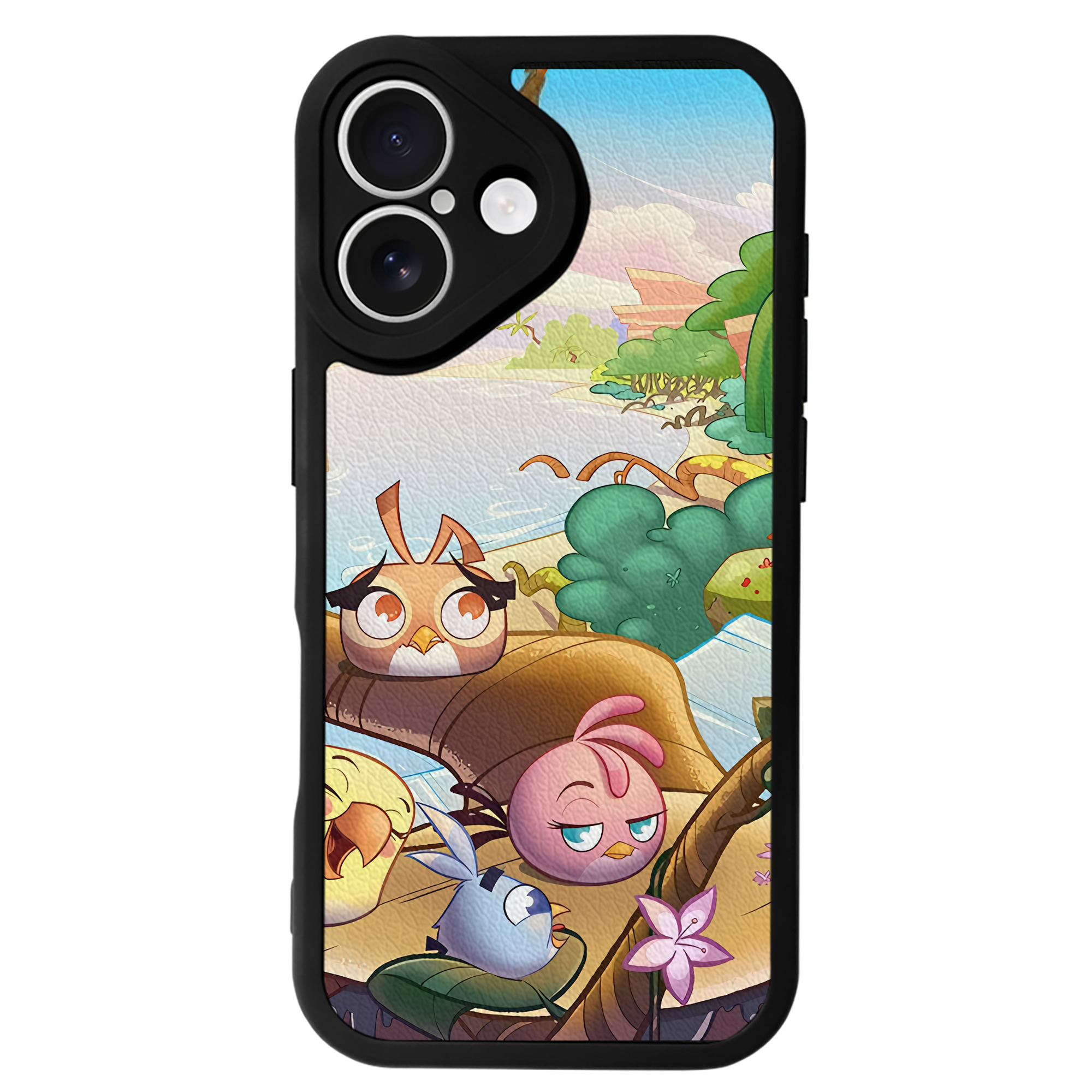 （画像用） Angry Birds アングリーバード 【iPhone 16シリーズ対応】シリコンスマホケース（レザー調） 材質：シリコン